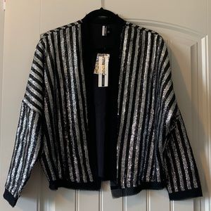 TOPSHOP Elegant Sequin Jacket -Size 6